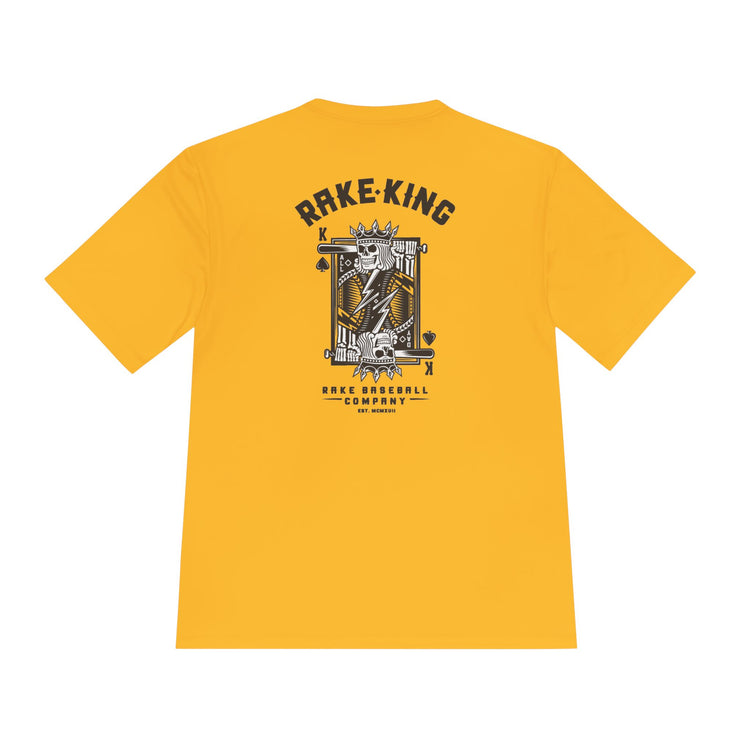 Rake King Dry Fit Tee - Rake Baseball Company - RAKE BASEBALL | BASEBALL T-SHIRT | BASEBALL CLOTHING | GOOD VIBES ONLY