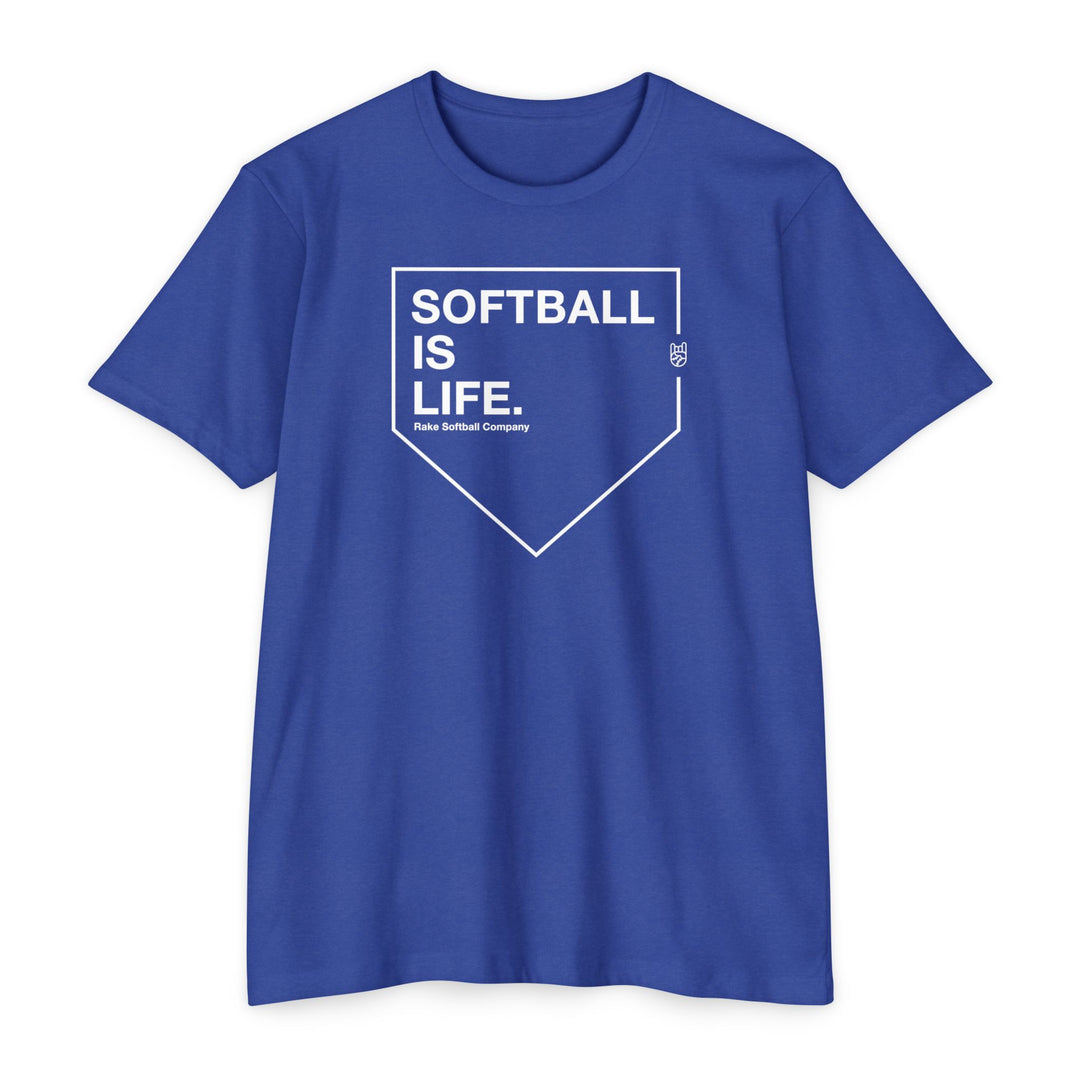 Softball Is Life Tee - Rake Baseball Company - RAKE BASEBALL | BASEBALL T-SHIRT | BASEBALL CLOTHING | GOOD VIBES ONLY