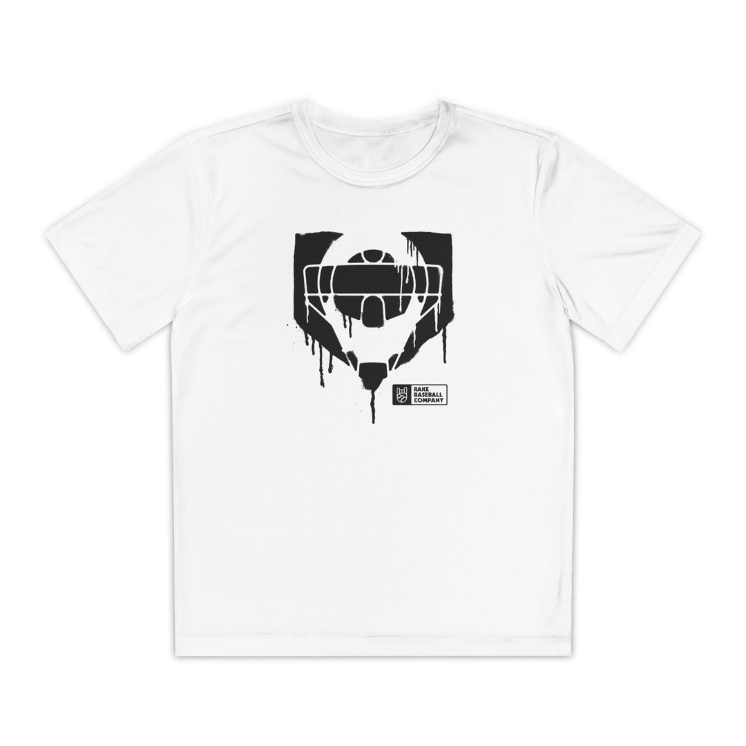 Kids Catcher's Drip Dry Fit Tee - Rake Baseball Company - RAKE BASEBALL | BASEBALL T-SHIRT | BASEBALL CLOTHING | GOOD VIBES ONLY