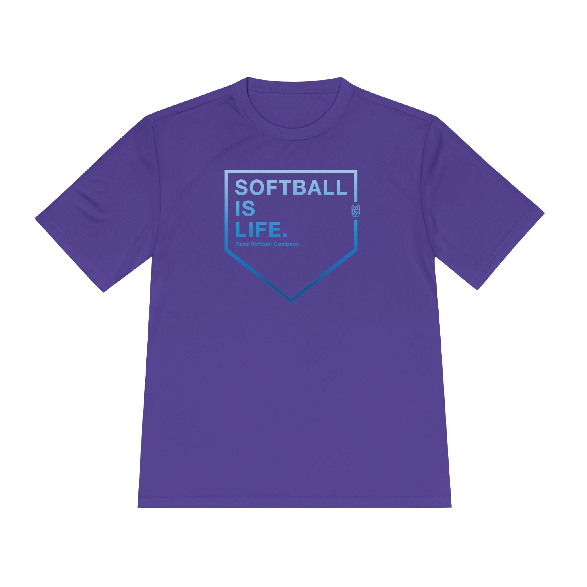 Softball Is Life Dry Fit Tee - Rake Baseball Company - RAKE BASEBALL | BASEBALL T-SHIRT | BASEBALL CLOTHING | GOOD VIBES ONLY
