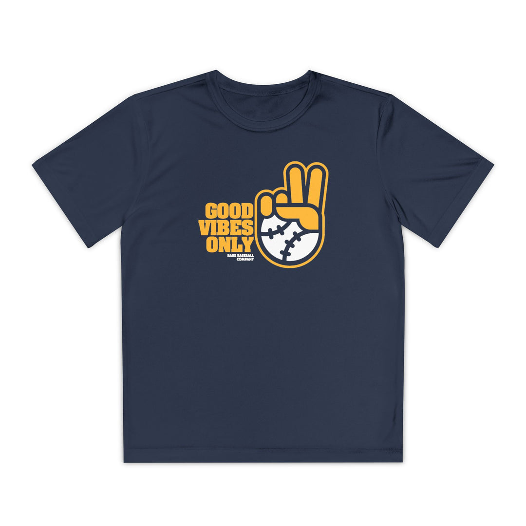 Kids Milwaukee Inspired GVO Dry Fit Tee - Rake Baseball Company - RAKE BASEBALL | BASEBALL T-SHIRT | BASEBALL CLOTHING | GOOD VIBES ONLY
