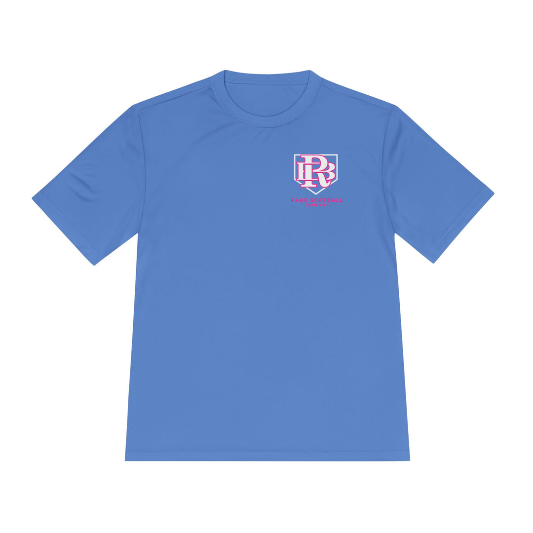 RB Homeplate Softball Dry Fit Tee - Rake Baseball Company - RAKE BASEBALL | BASEBALL T-SHIRT | BASEBALL CLOTHING | GOOD VIBES ONLY