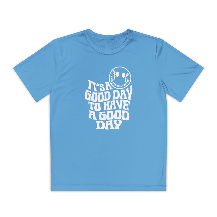 Kids It's A Good Day Dry Fit Tee - Rake Baseball Company - RAKE BASEBALL | BASEBALL T-SHIRT | BASEBALL CLOTHING | GOOD VIBES ONLY