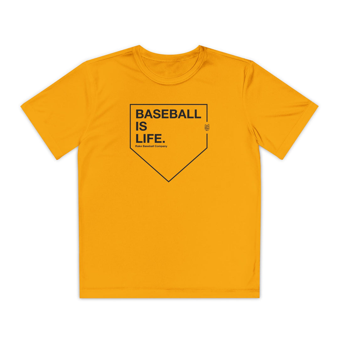 Kids Baseball Is Life Dry Fit Tee