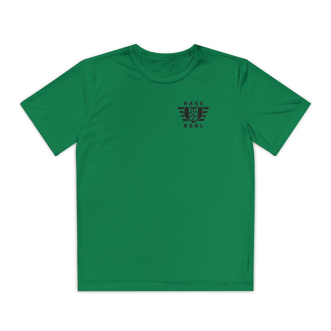 Kids Rake Flag Dry Fit Tee - Rake Baseball Company - RAKE BASEBALL | BASEBALL T-SHIRT | BASEBALL CLOTHING | GOOD VIBES ONLY