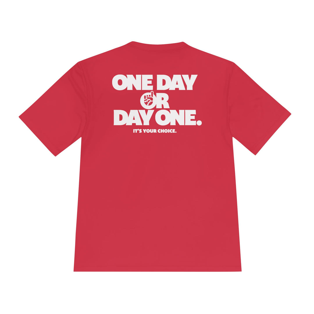 One Day or Day One Dry Fit Tee - Rake Baseball Company - RAKE BASEBALL | BASEBALL T-SHIRT | BASEBALL CLOTHING | GOOD VIBES ONLY
