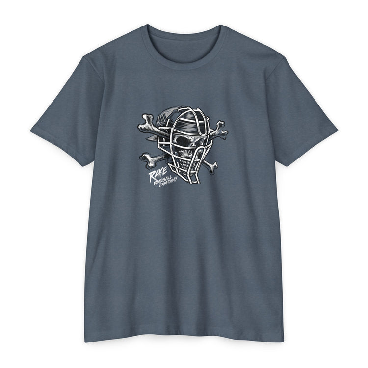 Skull & Bones Catching Tee - Rake Baseball Company - RAKE BASEBALL | BASEBALL T-SHIRT | BASEBALL CLOTHING | GOOD VIBES ONLY