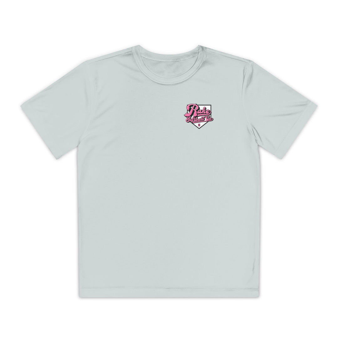 Kids Rake Softball Co. Dry Fit Tee - Rake Baseball Company - RAKE BASEBALL | BASEBALL T-SHIRT | BASEBALL CLOTHING | GOOD VIBES ONLY