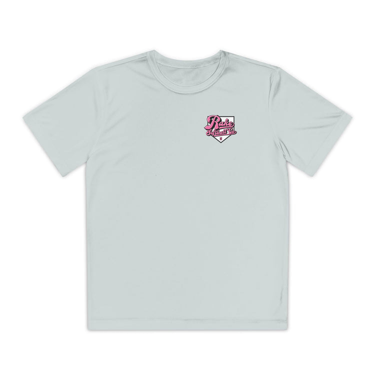 Kids Rake Softball Co. Dry Fit Tee - Rake Baseball Company - RAKE BASEBALL | BASEBALL T-SHIRT | BASEBALL CLOTHING | GOOD VIBES ONLY