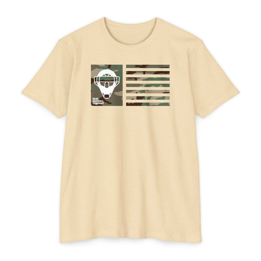 Camo Catcher's Mask Flag Tee