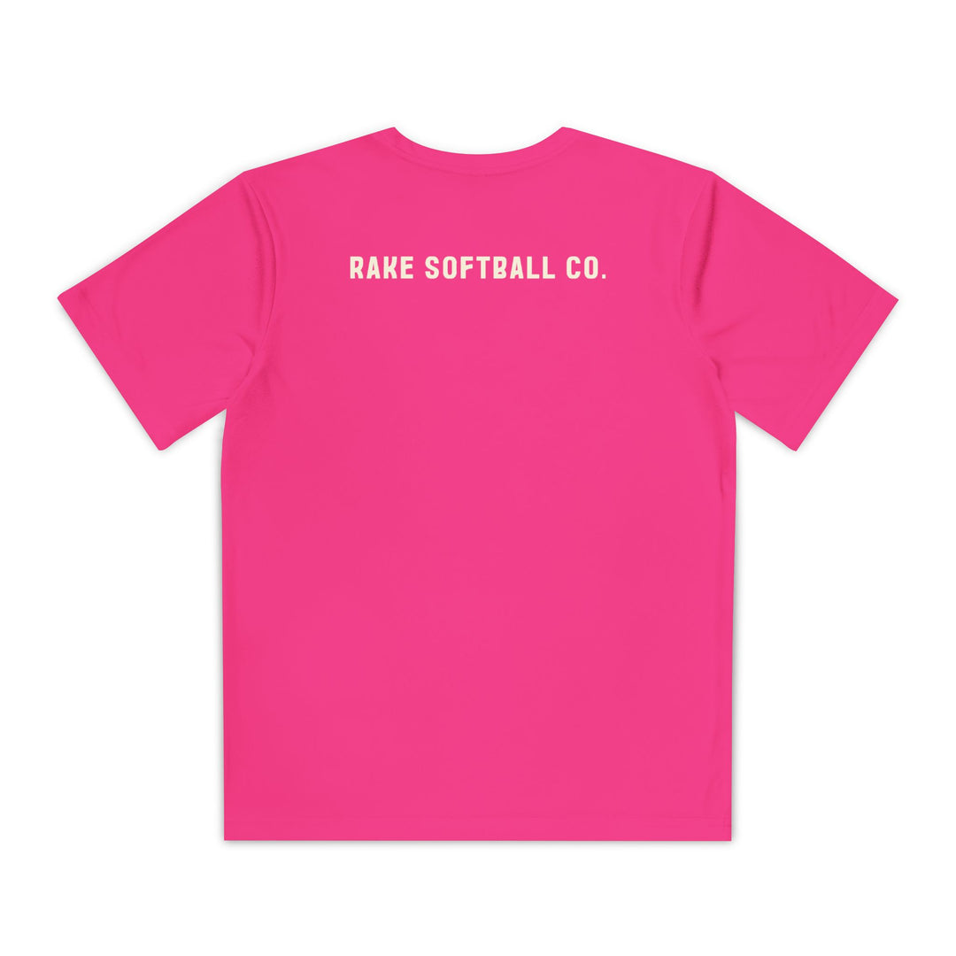 Kids Built To Rake Softball Dry Fit Tee - Rake Baseball Company - RAKE BASEBALL | BASEBALL T-SHIRT | BASEBALL CLOTHING | GOOD VIBES ONLY