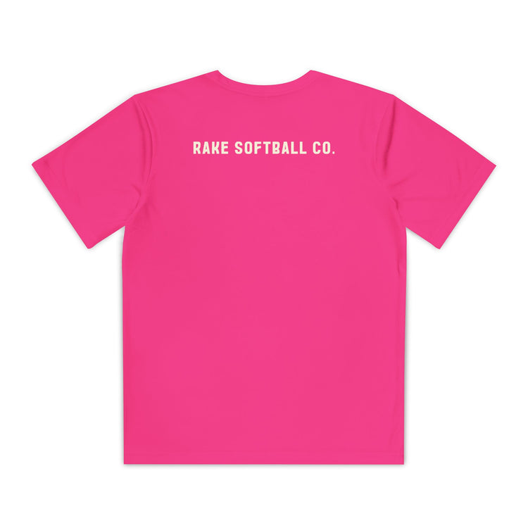 Kids Built To Rake Softball Dry Fit Tee - Rake Baseball Company - RAKE BASEBALL | BASEBALL T-SHIRT | BASEBALL CLOTHING | GOOD VIBES ONLY