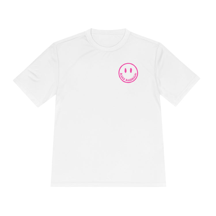 Rake Smile Dry Fit Tee - Rake Baseball Company - RAKE BASEBALL | BASEBALL T-SHIRT | BASEBALL CLOTHING | GOOD VIBES ONLY