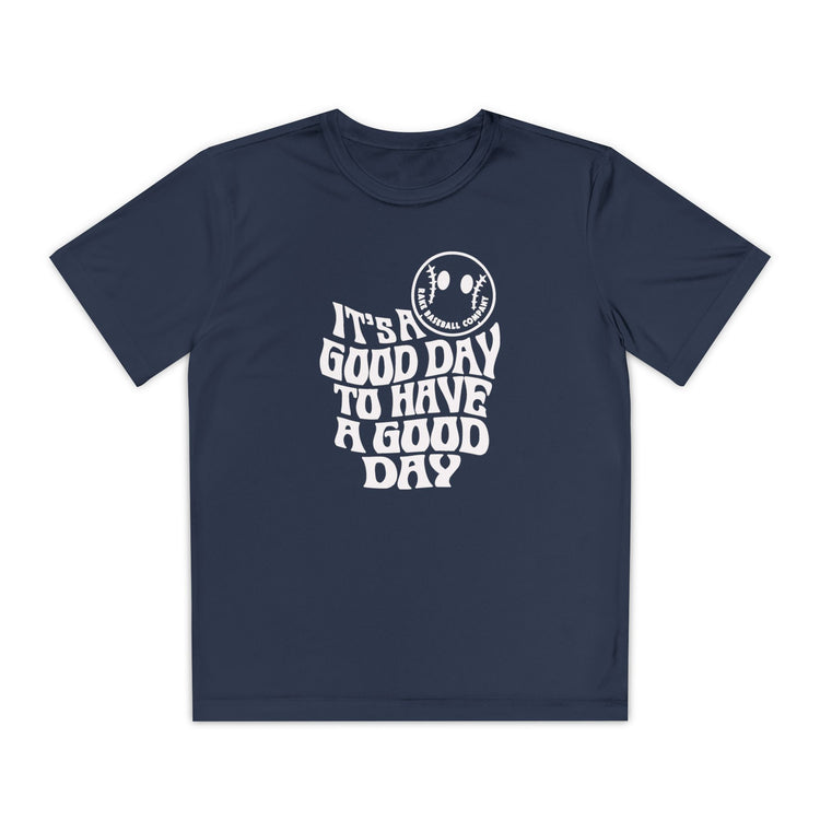 Kids It's A Good Day Dry Fit Tee - Rake Baseball Company - RAKE BASEBALL | BASEBALL T-SHIRT | BASEBALL CLOTHING | GOOD VIBES ONLY