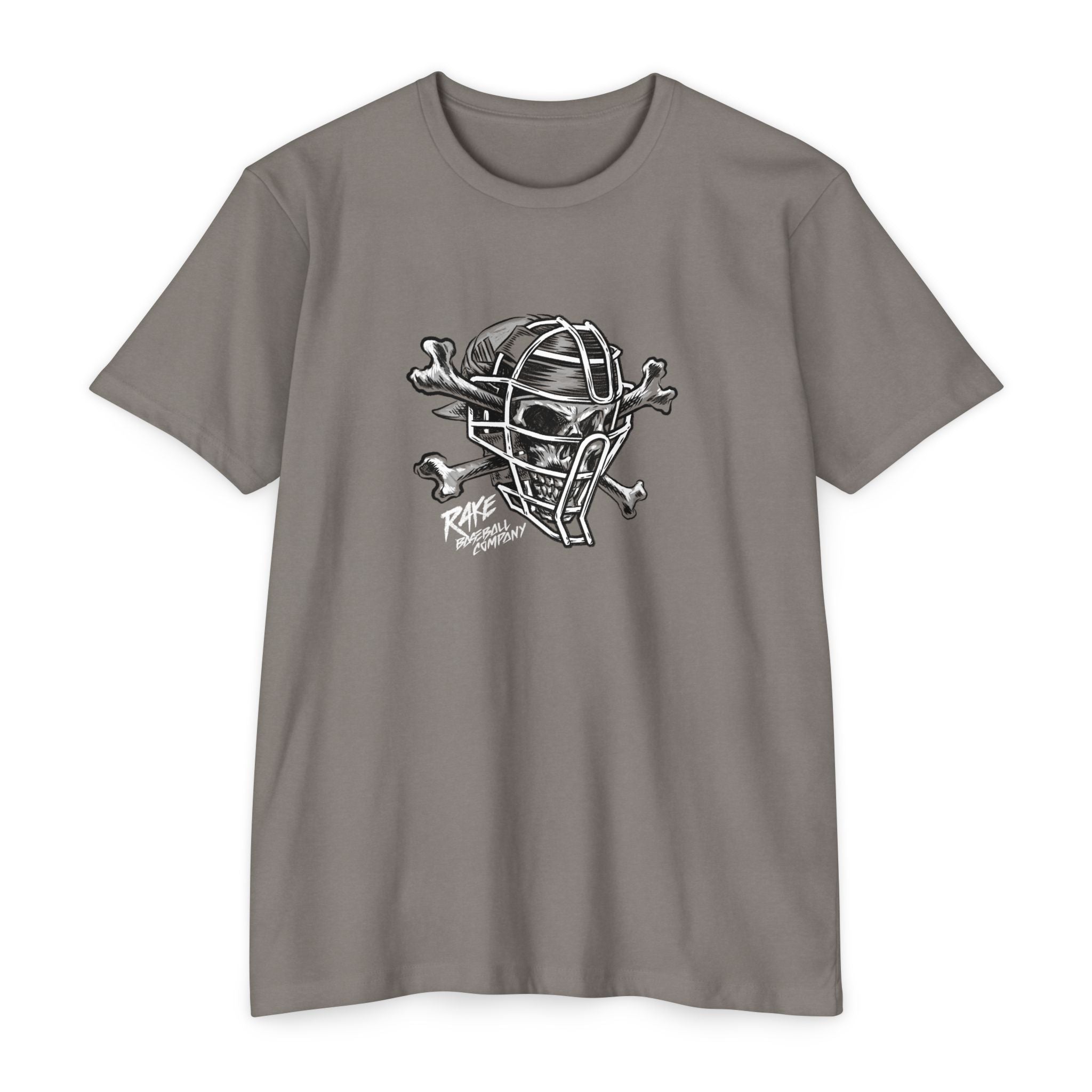 Skull & Bones Catching Tee - Rake Baseball Company - RAKE BASEBALL | BASEBALL T-SHIRT | BASEBALL CLOTHING | GOOD VIBES ONLY
