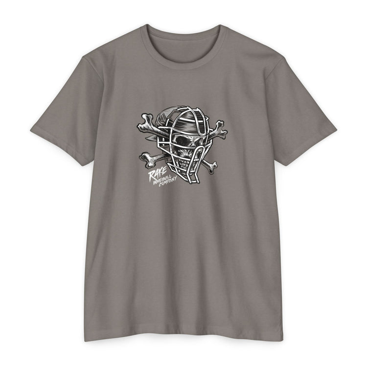 Skull & Bones Catching Tee - Rake Baseball Company - RAKE BASEBALL | BASEBALL T-SHIRT | BASEBALL CLOTHING | GOOD VIBES ONLY