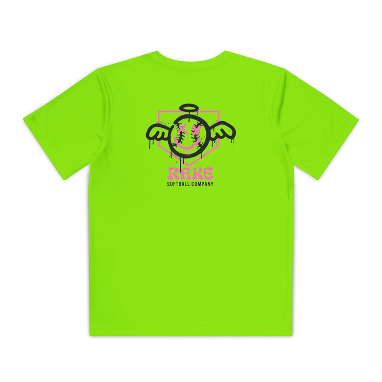 Kids She Angel Drip Softball Dry Fit Tee - Rake Baseball Company - RAKE BASEBALL | BASEBALL T-SHIRT | BASEBALL CLOTHING | GOOD VIBES ONLY