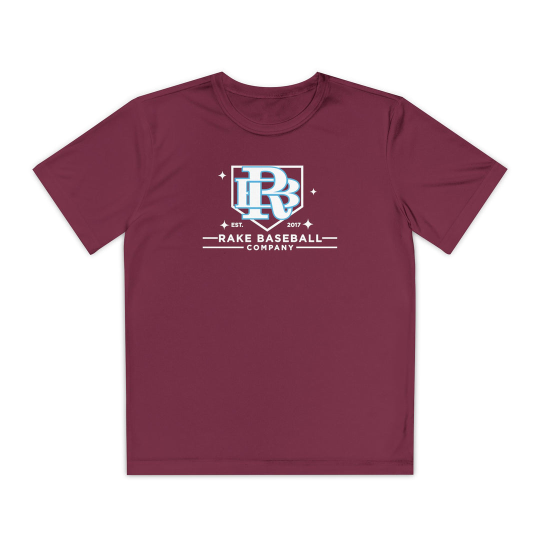 Kids Rake Baseball Homeplate Tee Dry Fit Tee - Rake Baseball Company - RAKE BASEBALL | BASEBALL T-SHIRT | BASEBALL CLOTHING | GOOD VIBES ONLY