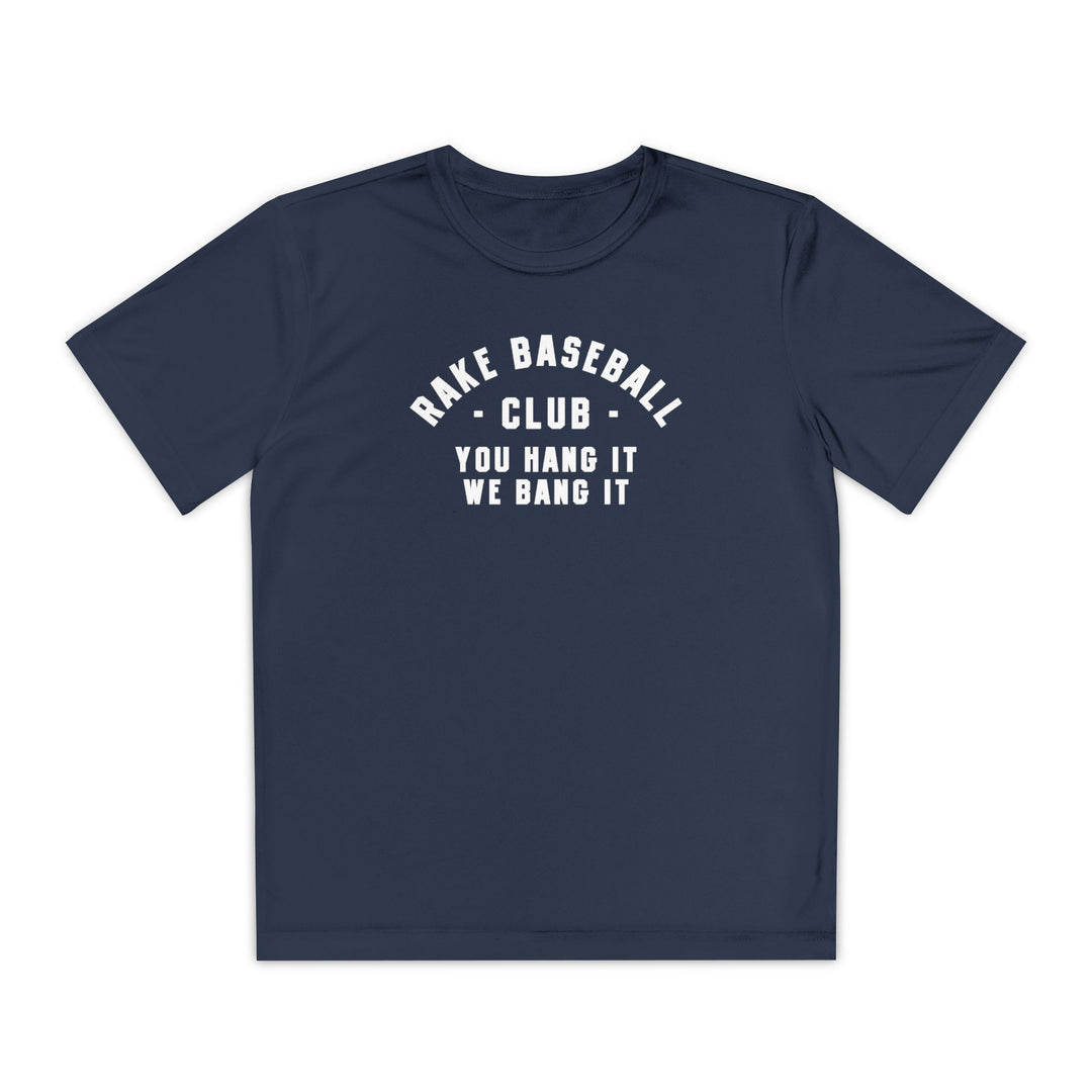 Kids Rake Baseball Club Dry Fit Tee - Rake Baseball Company - RAKE BASEBALL | BASEBALL T-SHIRT | BASEBALL CLOTHING | GOOD VIBES ONLY
