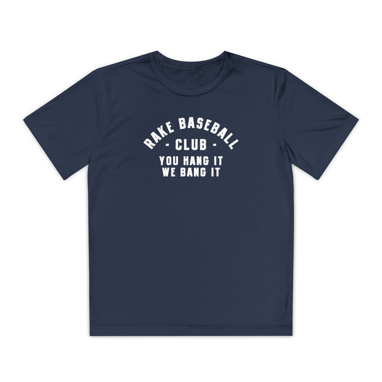 Kids Rake Baseball Club Dry Fit Tee - Rake Baseball Company - RAKE BASEBALL | BASEBALL T-SHIRT | BASEBALL CLOTHING | GOOD VIBES ONLY