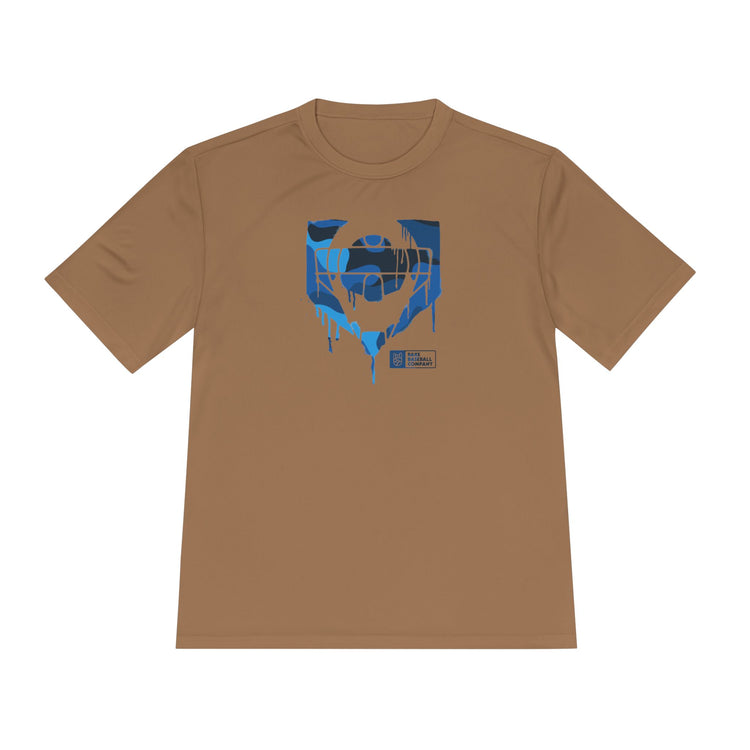 Catcher's Blue Camo Drip Dry Fit Tee - Rake Baseball Company - RAKE BASEBALL | BASEBALL T-SHIRT | BASEBALL CLOTHING | GOOD VIBES ONLY