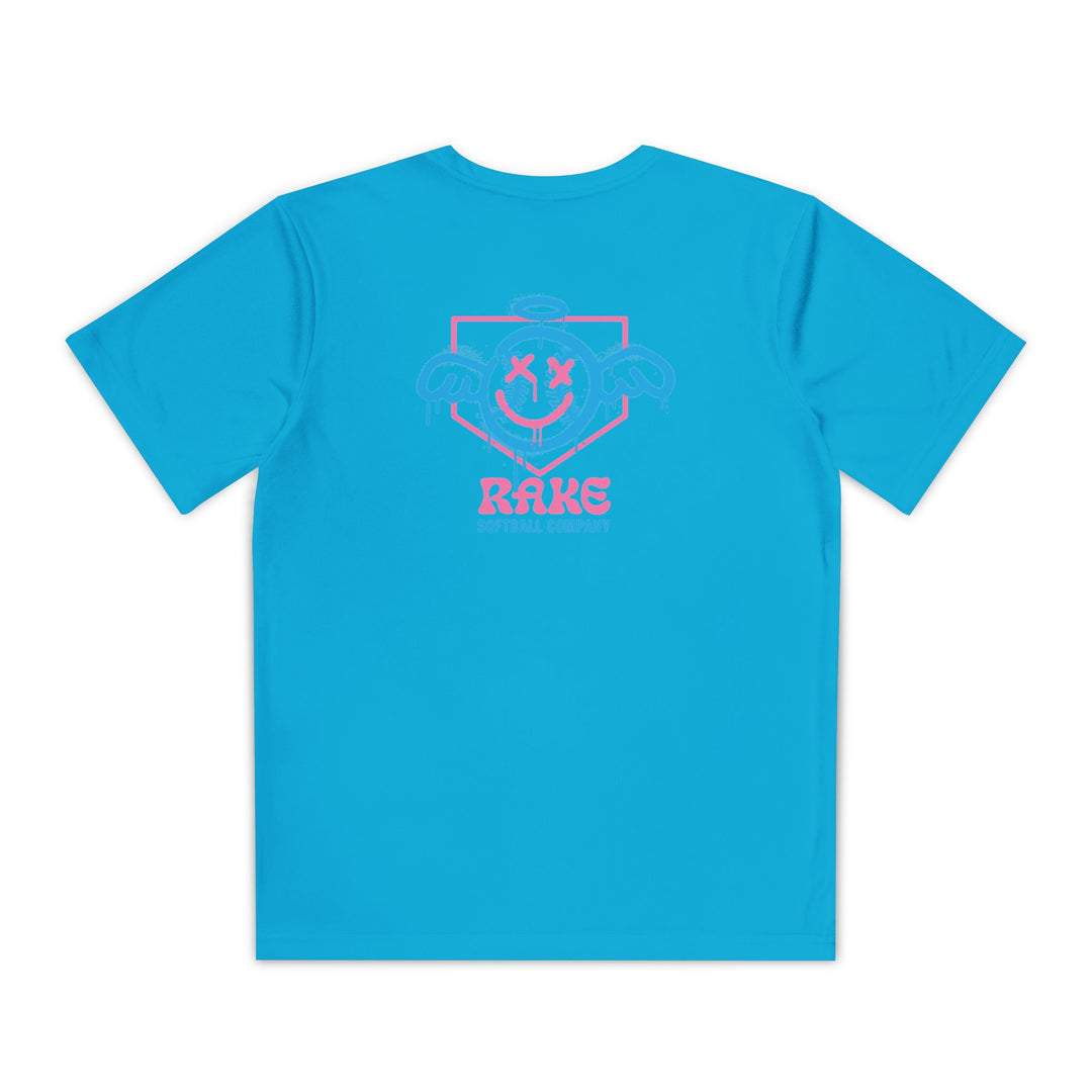 Kids She Angel Drip Softball Dry Fit Tee - Rake Baseball Company - RAKE BASEBALL | BASEBALL T-SHIRT | BASEBALL CLOTHING | GOOD VIBES ONLY