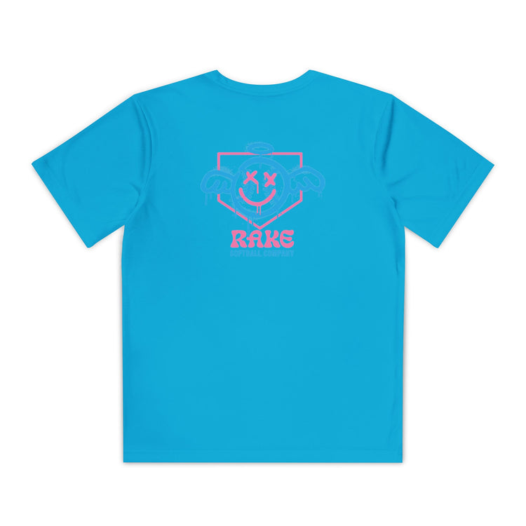 Kids She Angel Drip Softball Dry Fit Tee - Rake Baseball Company - RAKE BASEBALL | BASEBALL T-SHIRT | BASEBALL CLOTHING | GOOD VIBES ONLY