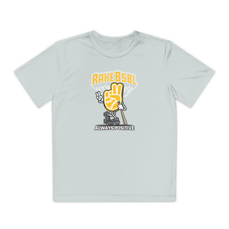 Kids "Always Positive" Dry Fit Tee - Rake Baseball Company - RAKE BASEBALL | BASEBALL T-SHIRT | BASEBALL CLOTHING | GOOD VIBES ONLY