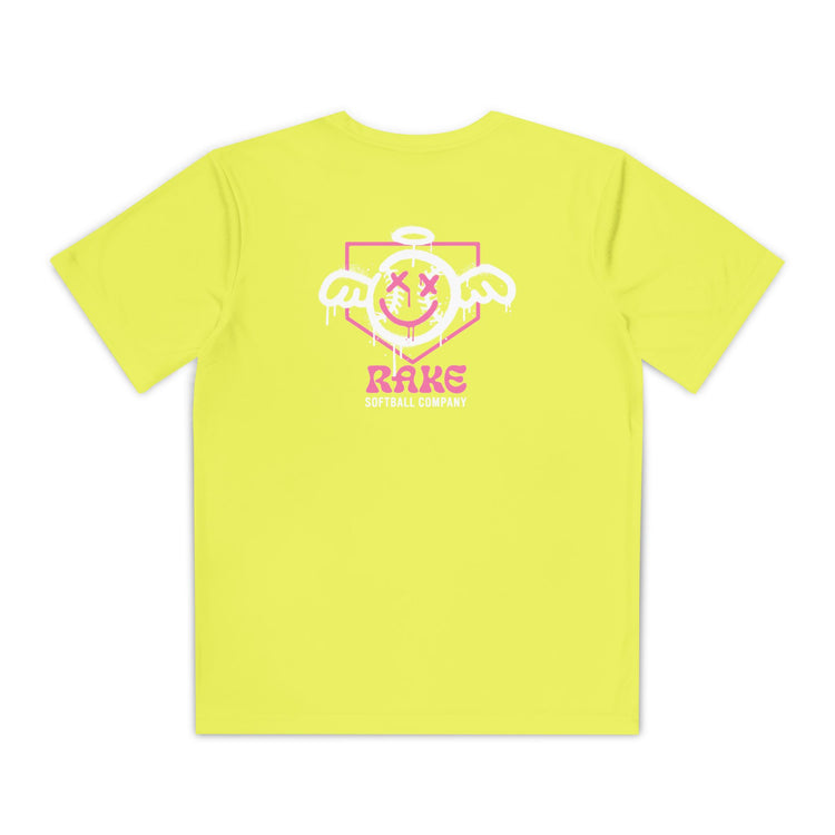 Kids She Angel Drip Softball Dry Fit Tee - Rake Baseball Company - RAKE BASEBALL | BASEBALL T-SHIRT | BASEBALL CLOTHING | GOOD VIBES ONLY