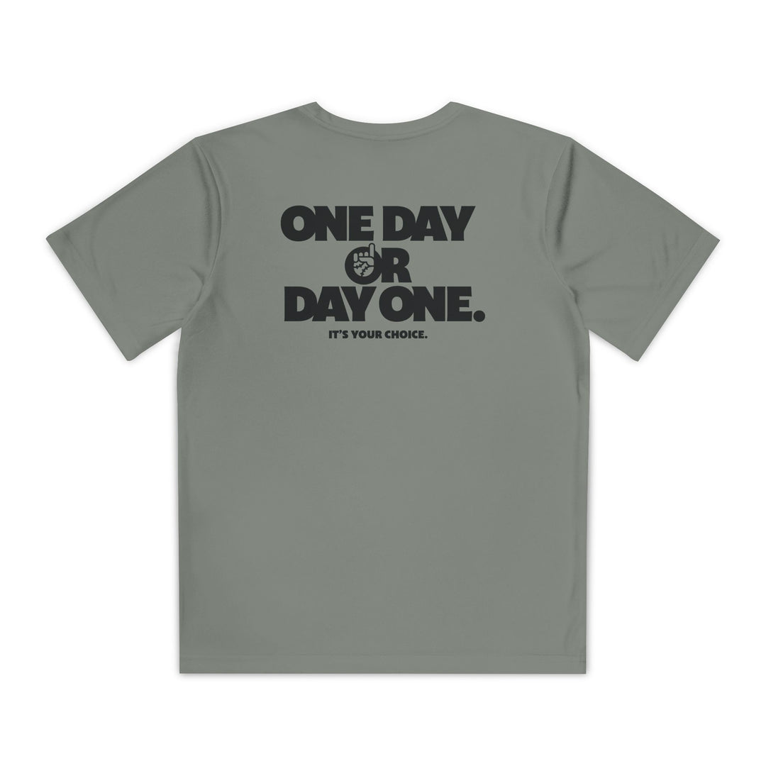 Kids One Day or Day One Dry Fit Tee - Rake Baseball Company - RAKE BASEBALL | BASEBALL T-SHIRT | BASEBALL CLOTHING | GOOD VIBES ONLY