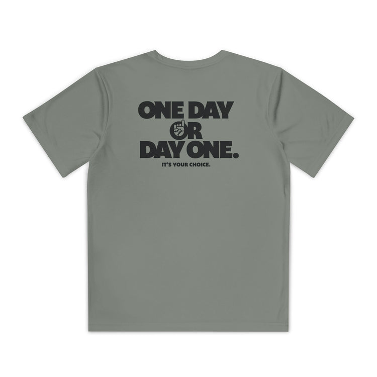 Kids One Day or Day One Dry Fit Tee - Rake Baseball Company - RAKE BASEBALL | BASEBALL T-SHIRT | BASEBALL CLOTHING | GOOD VIBES ONLY
