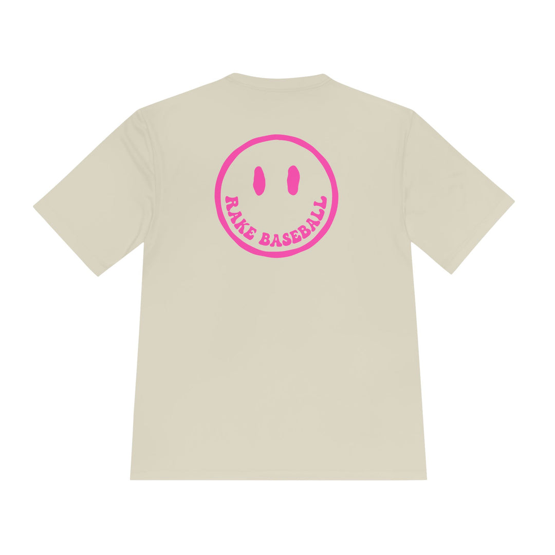 Rake Smile Dry Fit Tee - Rake Baseball Company - RAKE BASEBALL | BASEBALL T-SHIRT | BASEBALL CLOTHING | GOOD VIBES ONLY
