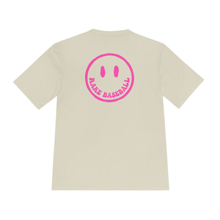 Rake Smile Dry Fit Tee - Rake Baseball Company - RAKE BASEBALL | BASEBALL T-SHIRT | BASEBALL CLOTHING | GOOD VIBES ONLY