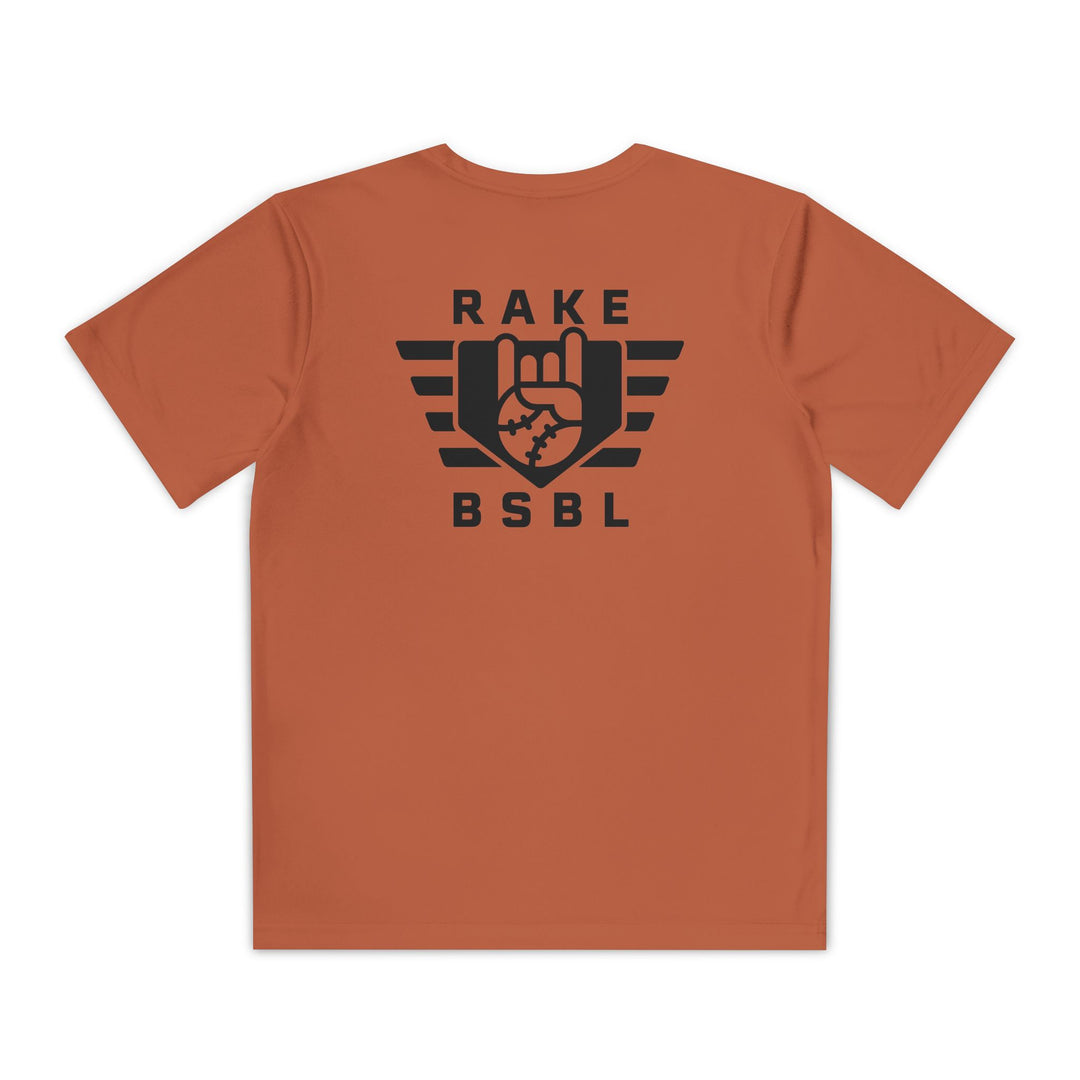 Kids Rake Flag Dry Fit Tee - Rake Baseball Company - RAKE BASEBALL | BASEBALL T-SHIRT | BASEBALL CLOTHING | GOOD VIBES ONLY