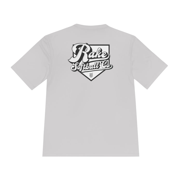 Rake Softball Co. Dry Fit Tee - Rake Baseball Company - RAKE BASEBALL | BASEBALL T-SHIRT | BASEBALL CLOTHING | GOOD VIBES ONLY