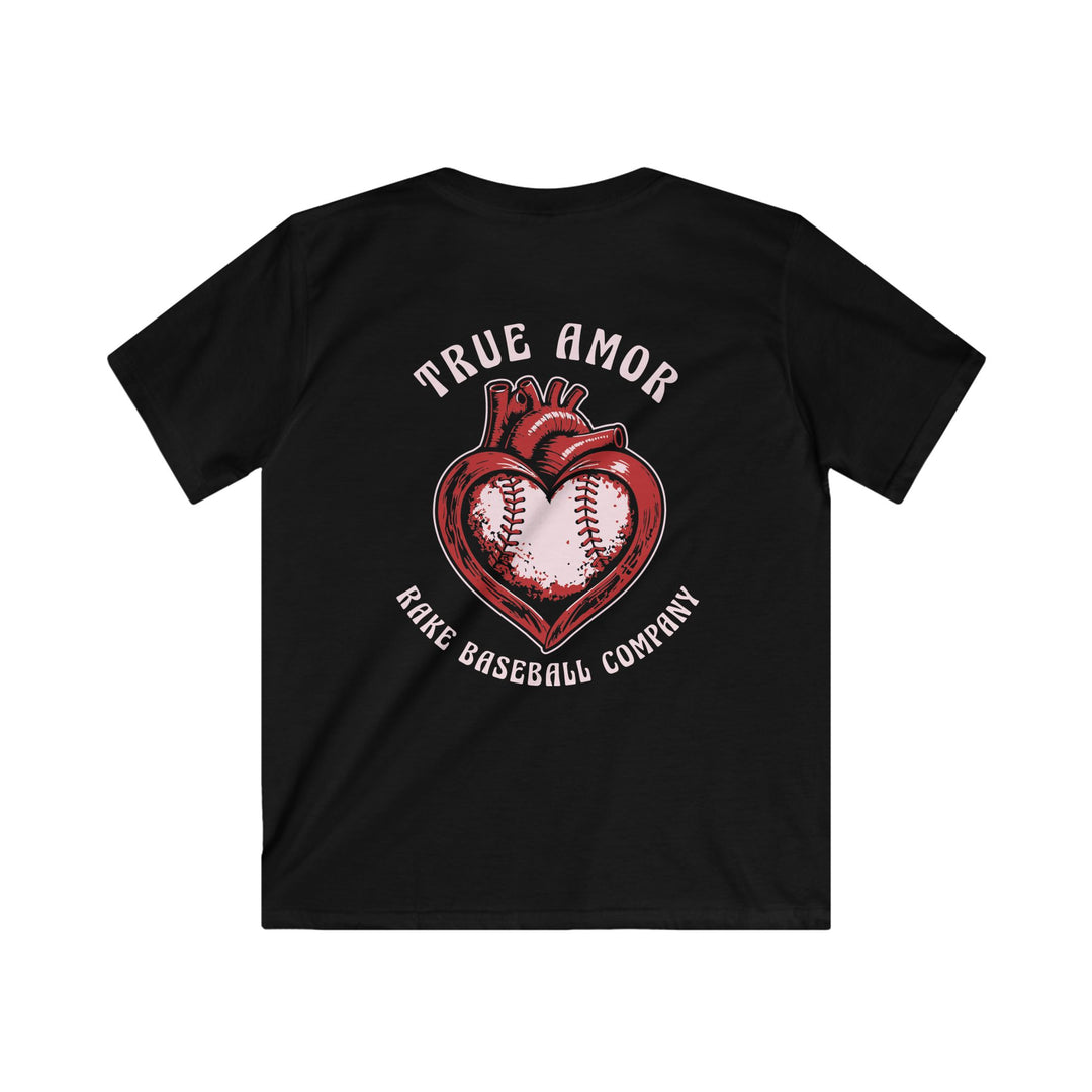 Kids True Amor Baseball Tee - Rake Baseball Company - RAKE BASEBALL | BASEBALL T-SHIRT | BASEBALL CLOTHING | GOOD VIBES ONLY