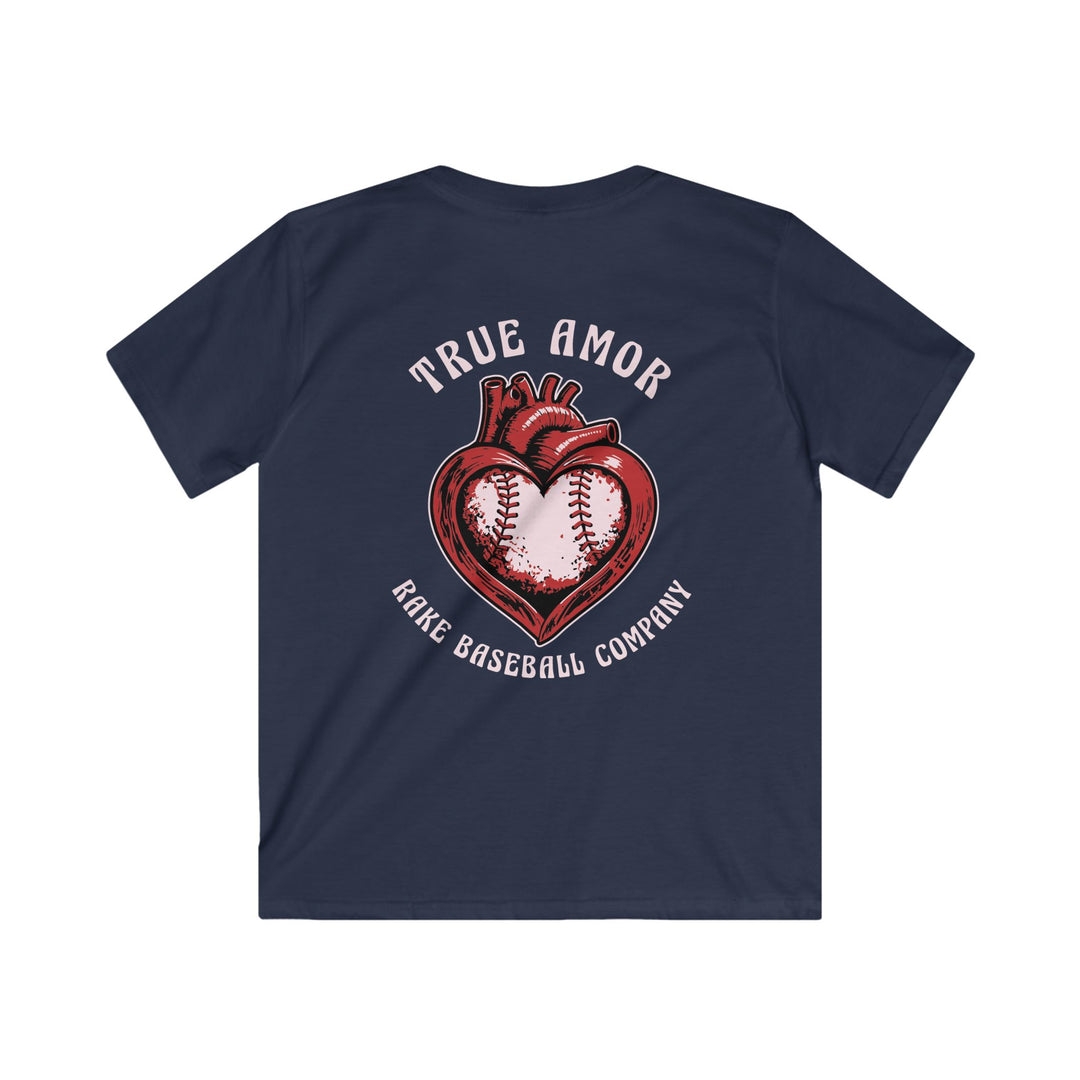 Kids True Amor Baseball Tee - Rake Baseball Company - RAKE BASEBALL | BASEBALL T-SHIRT | BASEBALL CLOTHING | GOOD VIBES ONLY