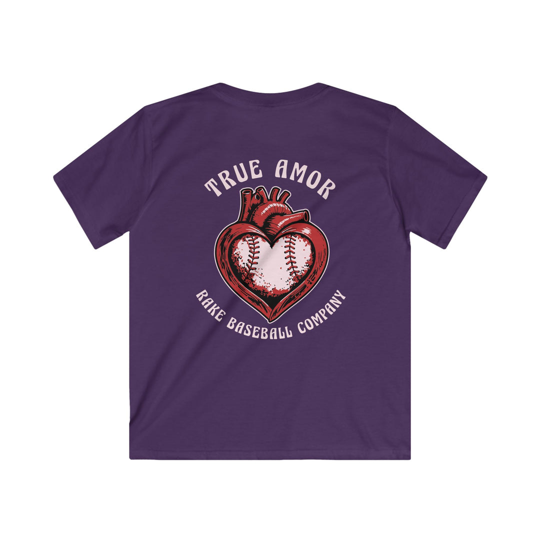 Kids True Amor Baseball Tee - Rake Baseball Company - RAKE BASEBALL | BASEBALL T-SHIRT | BASEBALL CLOTHING | GOOD VIBES ONLY