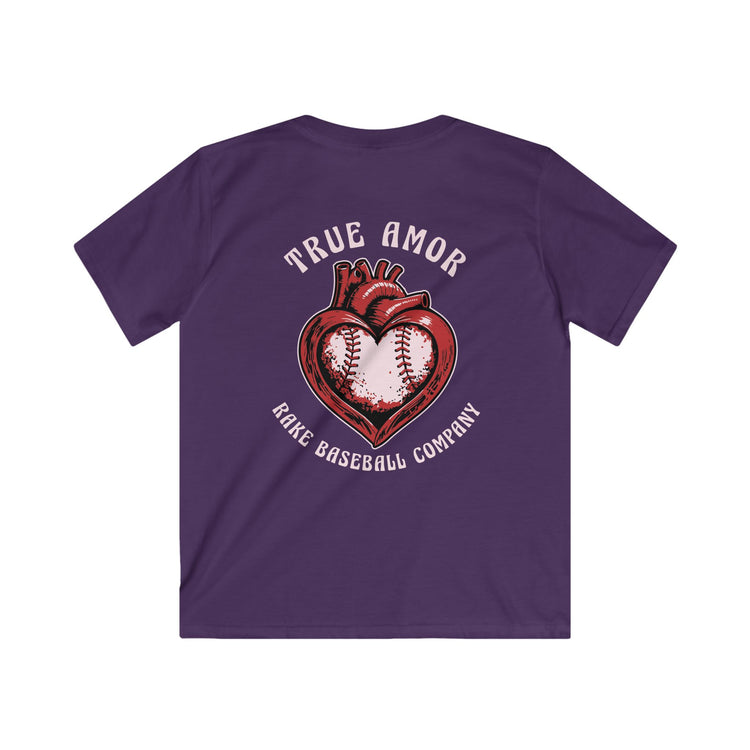 Kids True Amor Baseball Tee - Rake Baseball Company - RAKE BASEBALL | BASEBALL T-SHIRT | BASEBALL CLOTHING | GOOD VIBES ONLY