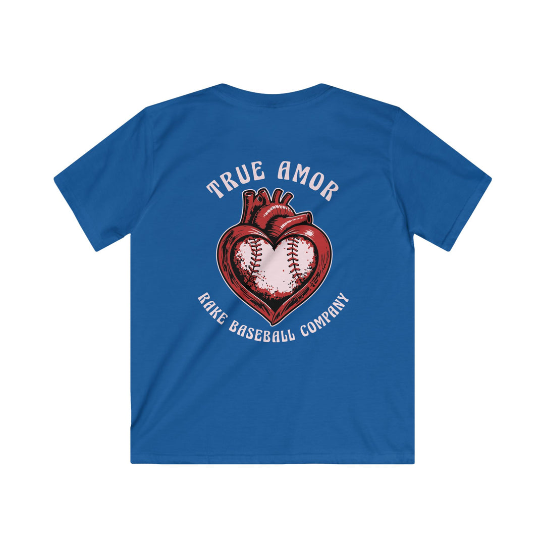Kids True Amor Baseball Tee - Rake Baseball Company - RAKE BASEBALL | BASEBALL T-SHIRT | BASEBALL CLOTHING | GOOD VIBES ONLY