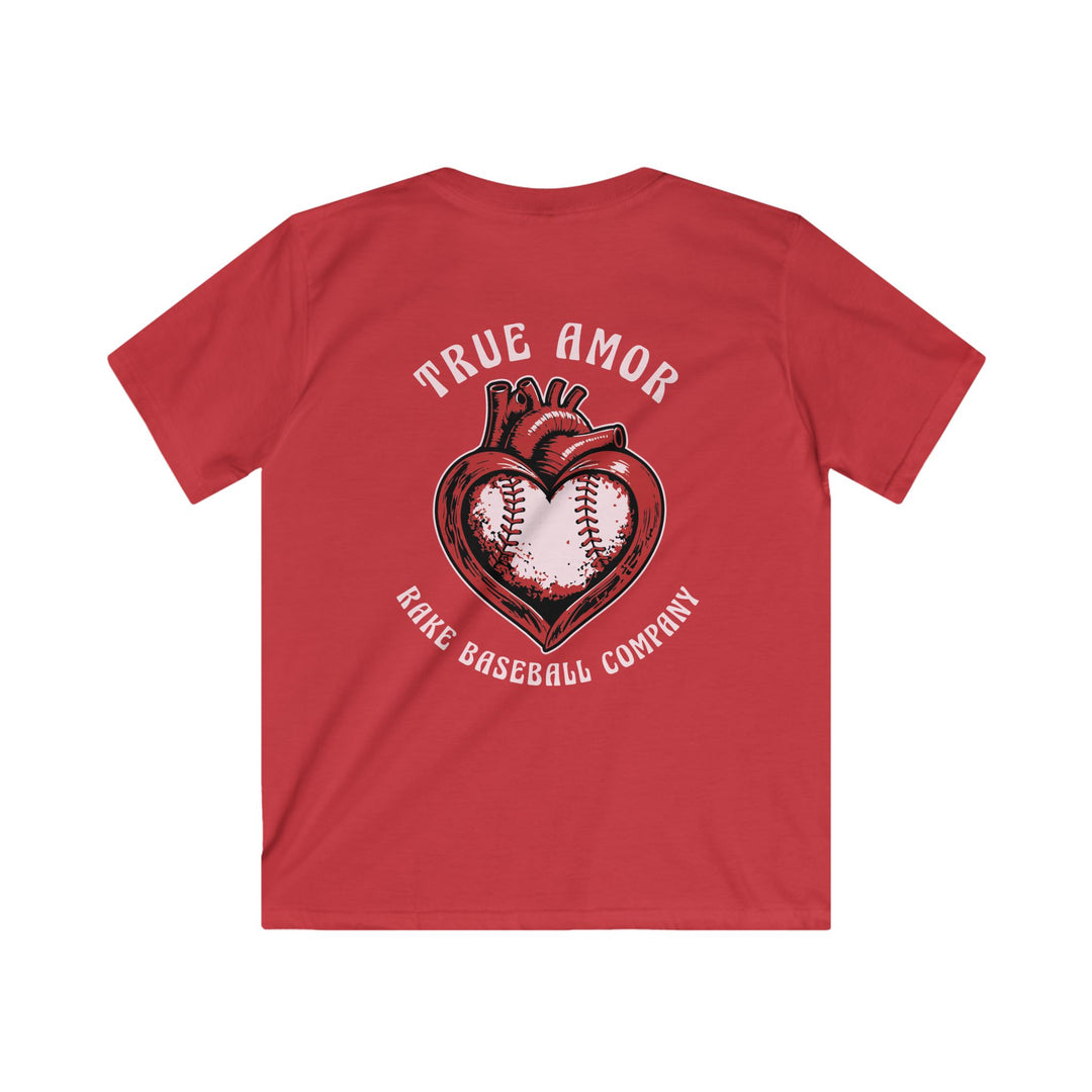 Kids True Amor Baseball Tee - Rake Baseball Company - RAKE BASEBALL | BASEBALL T-SHIRT | BASEBALL CLOTHING | GOOD VIBES ONLY