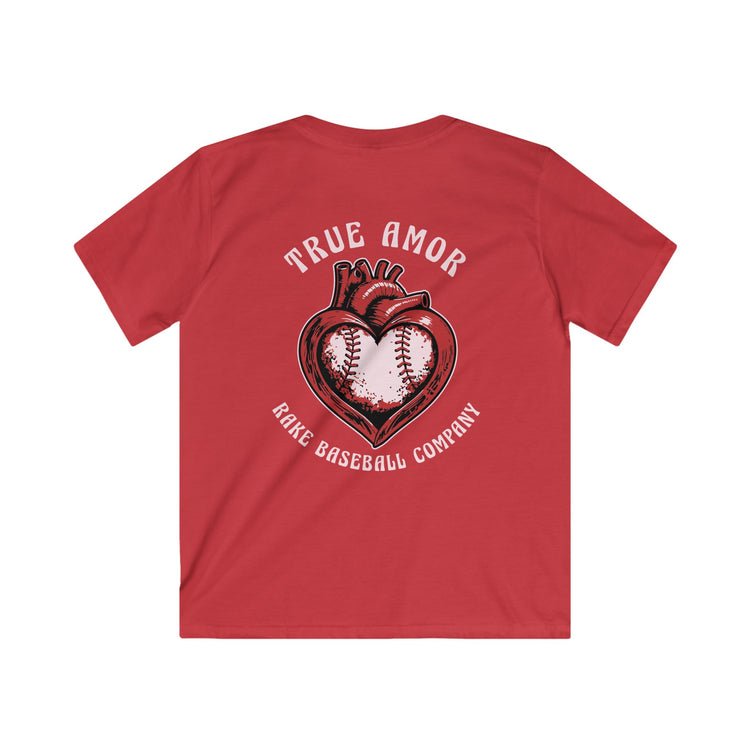 Kids True Amor Baseball Tee - Rake Baseball Company - RAKE BASEBALL | BASEBALL T-SHIRT | BASEBALL CLOTHING | GOOD VIBES ONLY