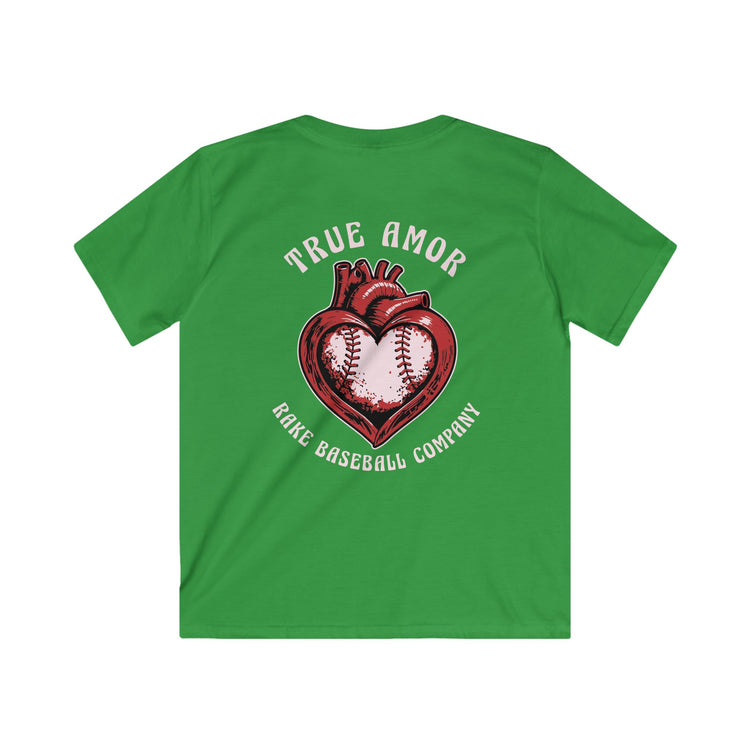 Kids True Amor Baseball Tee - Rake Baseball Company - RAKE BASEBALL | BASEBALL T-SHIRT | BASEBALL CLOTHING | GOOD VIBES ONLY