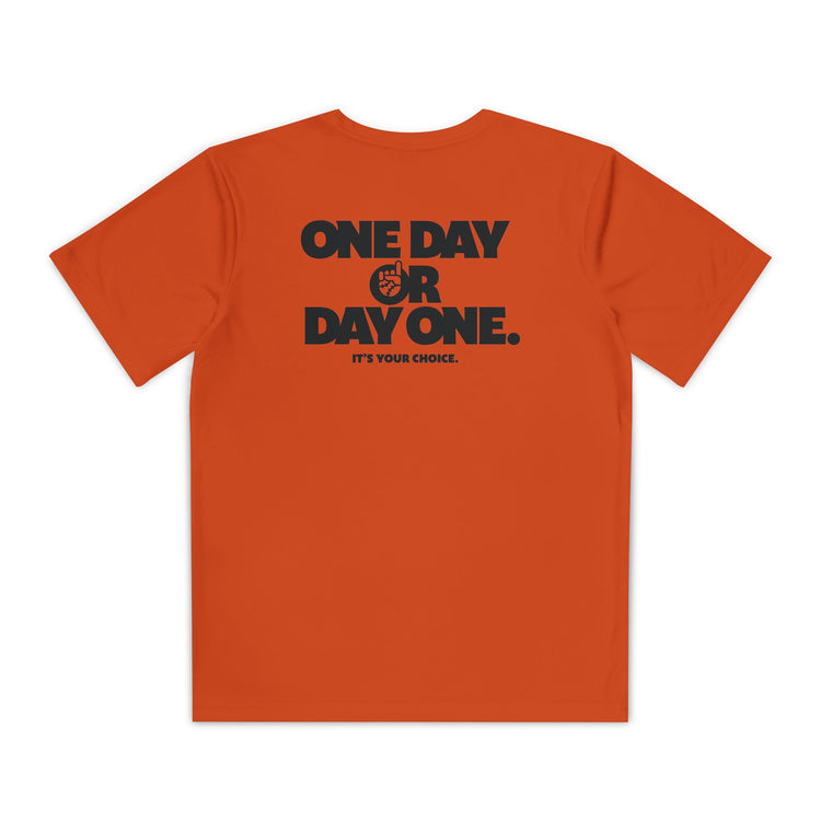 Kids One Day or Day One Dry Fit Tee - Rake Baseball Company - RAKE BASEBALL | BASEBALL T-SHIRT | BASEBALL CLOTHING | GOOD VIBES ONLY