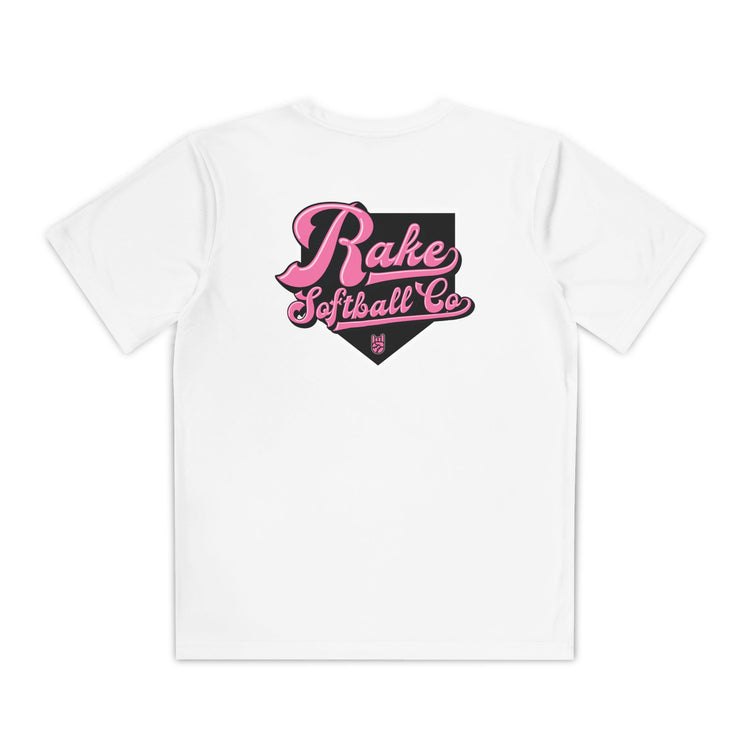 Kids Rake Softball Co. Dry Fit Tee - Rake Baseball Company - RAKE BASEBALL | BASEBALL T-SHIRT | BASEBALL CLOTHING | GOOD VIBES ONLY