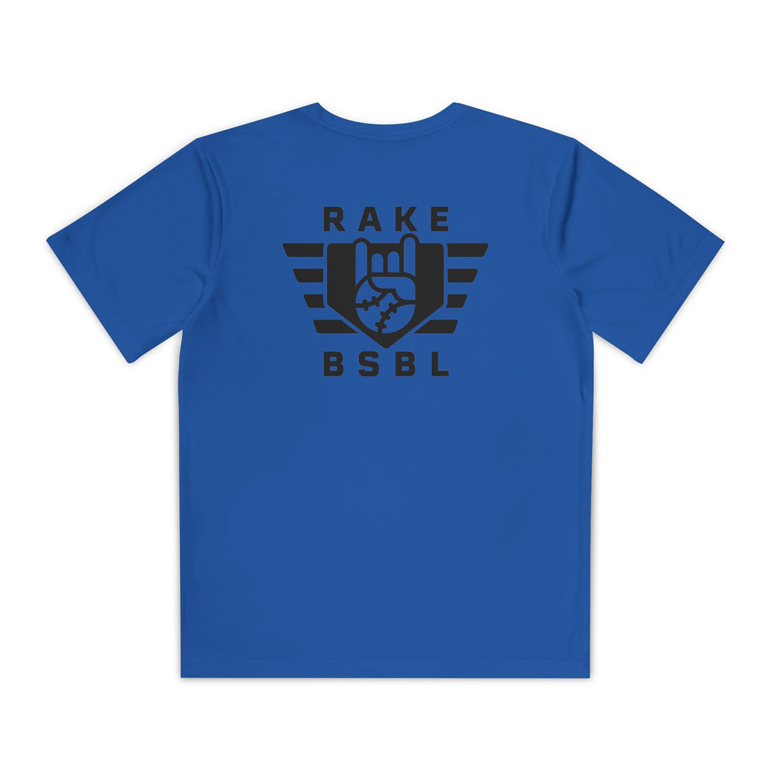Kids Rake Flag Dry Fit Tee - Rake Baseball Company - RAKE BASEBALL | BASEBALL T-SHIRT | BASEBALL CLOTHING | GOOD VIBES ONLY