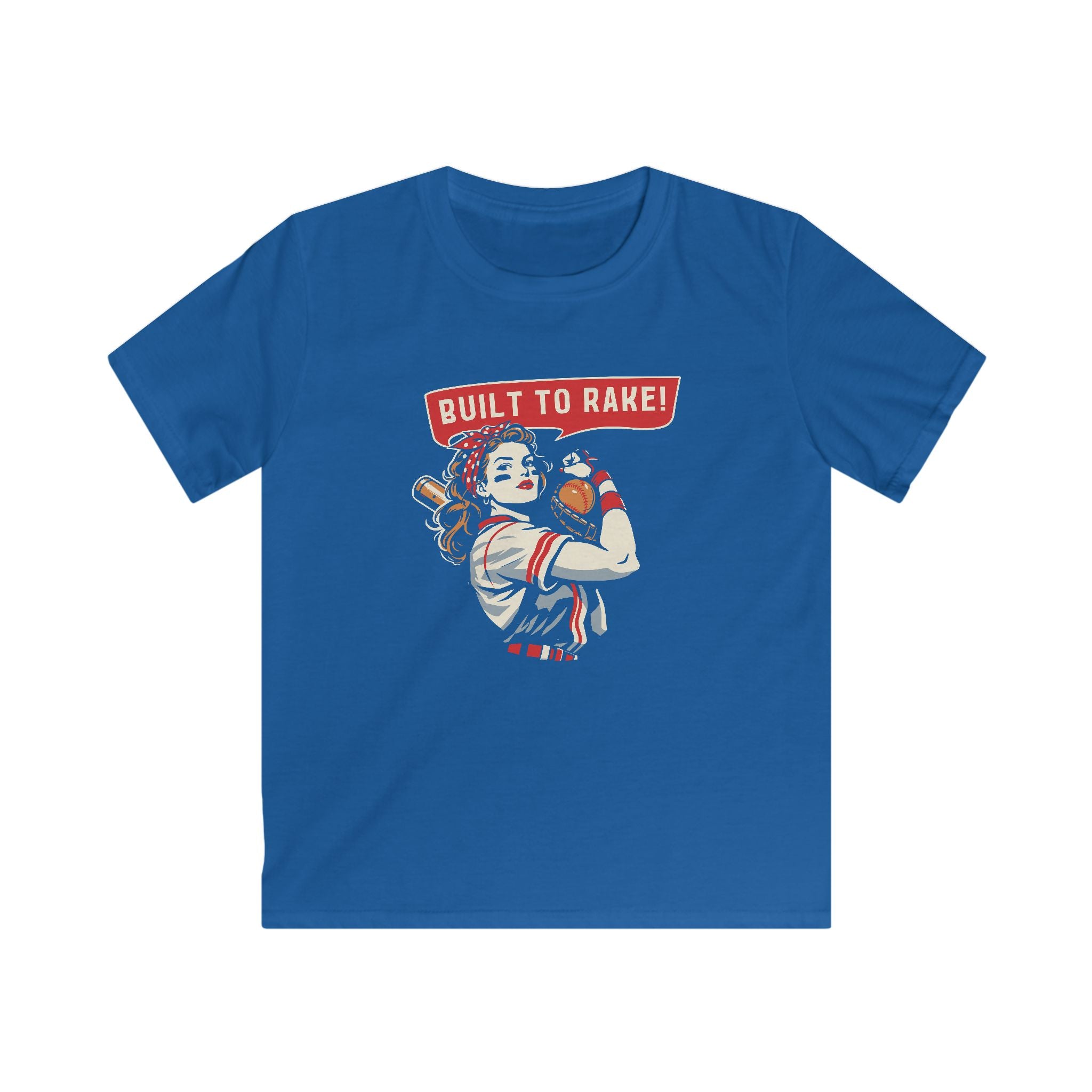 Kids Built To Rake Softball Tee - Rake Baseball Company - RAKE BASEBALL | BASEBALL T-SHIRT | BASEBALL CLOTHING | GOOD VIBES ONLY
