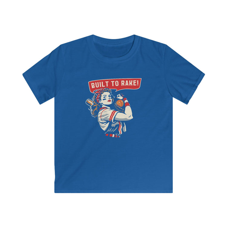 Kids Built To Rake Softball Tee - Rake Baseball Company - RAKE BASEBALL | BASEBALL T-SHIRT | BASEBALL CLOTHING | GOOD VIBES ONLY