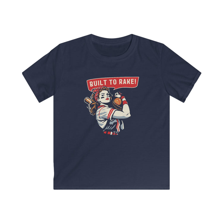 Kids Built To Rake Softball Tee - Rake Baseball Company - RAKE BASEBALL | BASEBALL T-SHIRT | BASEBALL CLOTHING | GOOD VIBES ONLY