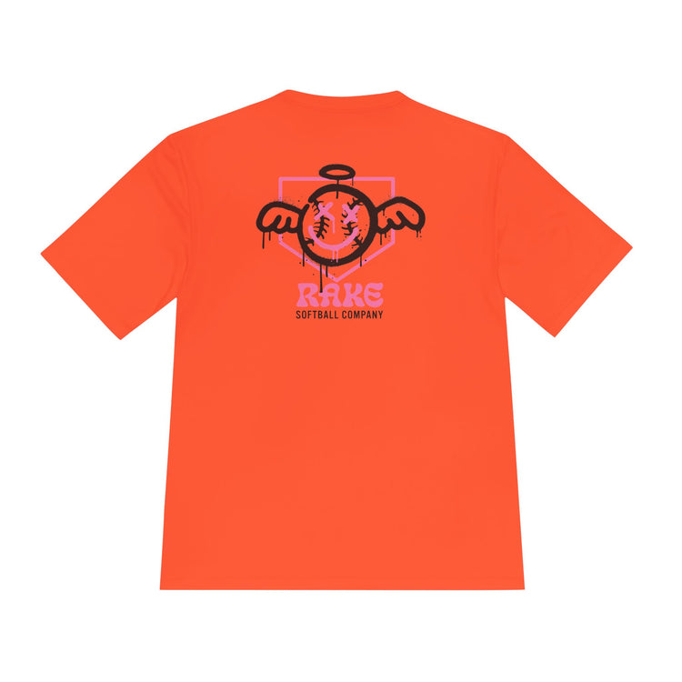 She Angel Drip Softball Dry Fit Tee - Rake Baseball Company - RAKE BASEBALL | BASEBALL T-SHIRT | BASEBALL CLOTHING | GOOD VIBES ONLY